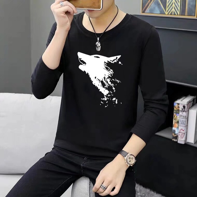 Autumn and Winter Men's Long-sleeved T-shirt Male Students Korean Base Shirt Men's Top Clothes Autumn Clothes Thermal Underwear T-shirt