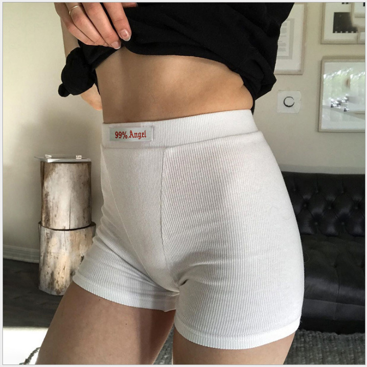 Motorcycle Casual Ribbed Shorts for Women 2020 Spring and Summer New Cool Beach Slim Straight Shorts