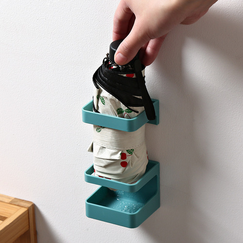 Paste wall-mounted universal umbrella stand multi-functional draining umbrella storage rack direct sales wholesale