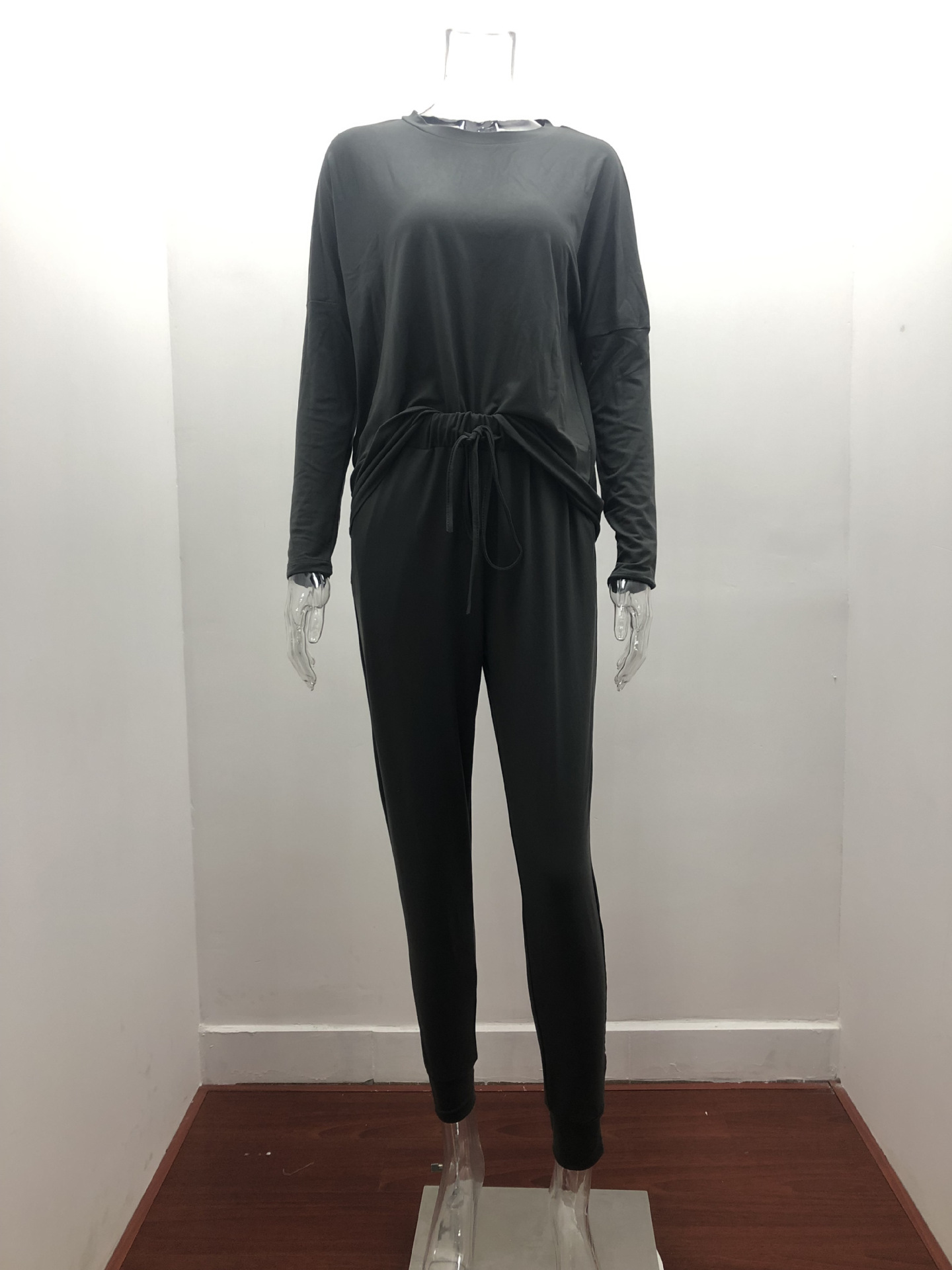 Regular Fit Fit Type Solid Color Pattern Daily Women'S Fashion Solid Color Cotton Polyester Patchwork Pant Co-ord Set Pants Sets