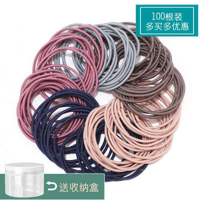 简约韩国发圈发饰无接缝细款基础款扎头发皮筋发绳头绳地摊货源