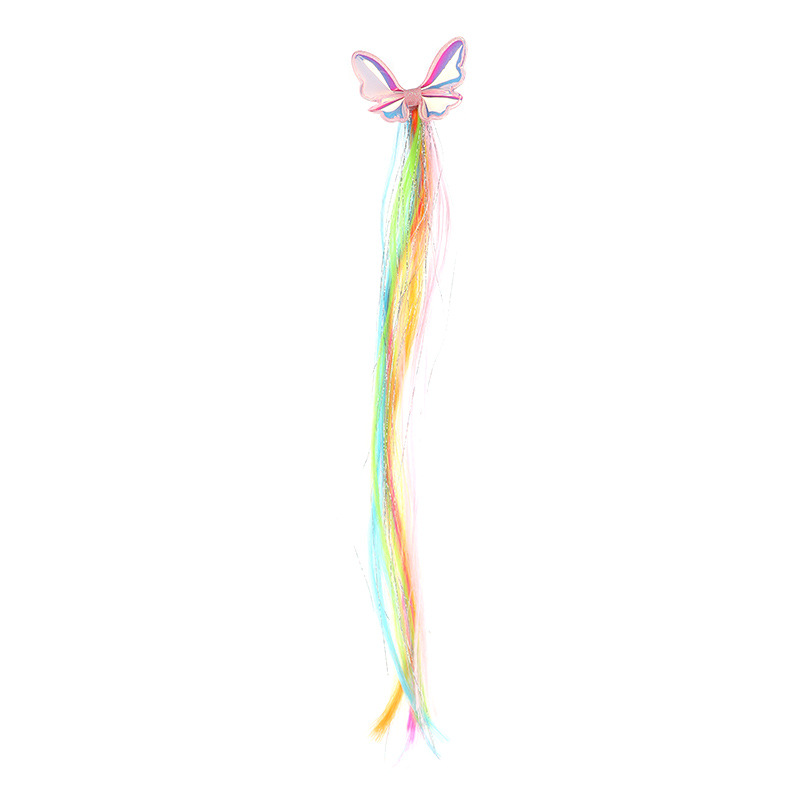 Children's Hair Accessories Color Gradient Wig Hair Piece Bow Tie Headdress display picture 5
