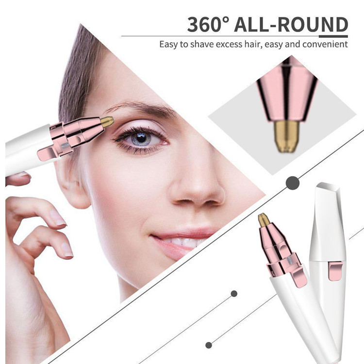 日本亚马逊新款USB口红剃毛器2合1迷你电动修眉刀充电剃毛脱毛仪