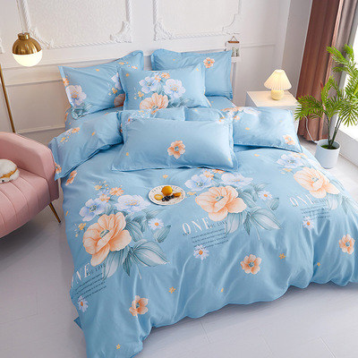 厂家直销全棉被罩单双人床家纺时尚北欧风纯棉被套单件 一件代发|ms