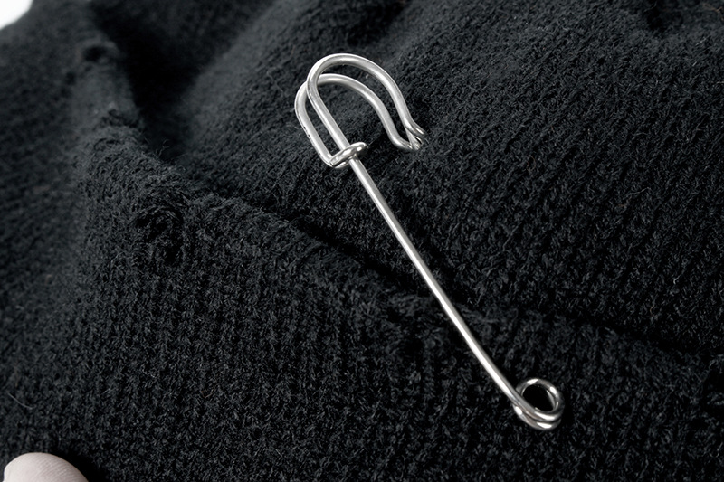 2024 Autumn and winter hole breaking ruffian solid color knitted female trendsetters street yarn versatile styling hat_voghion.com