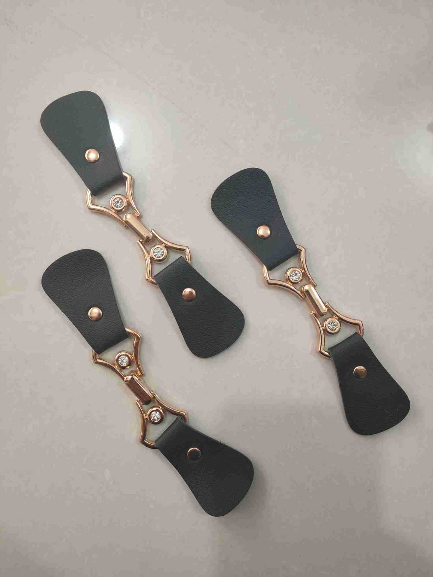 2020年新款浅金可拆卸合金对扣黑色pu皮扣 皮袢扣