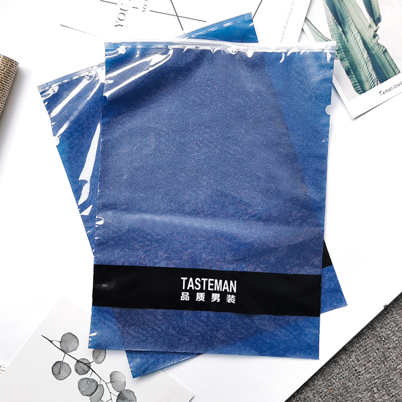珍珠棉短袖t恤服装包装袋 男装通用衣服拉链袋子 透明塑料服装袋