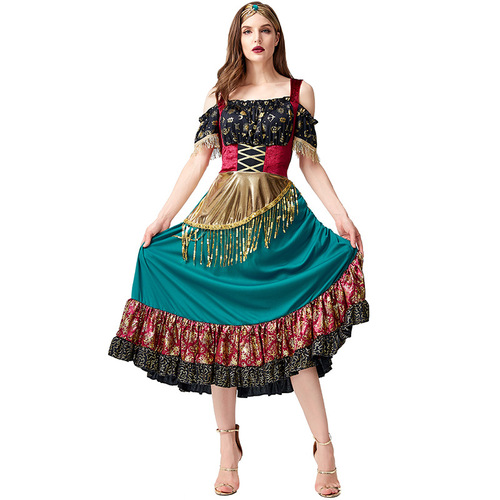 Halloween show flamenco costume STARLIGHT GYPSY stage performance fortune teller girl