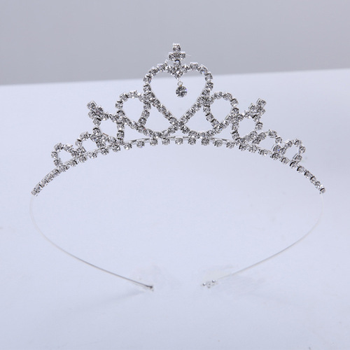 [Crown] Children's Wedding Dress Costume Host Korean Diamond Crown Accessories