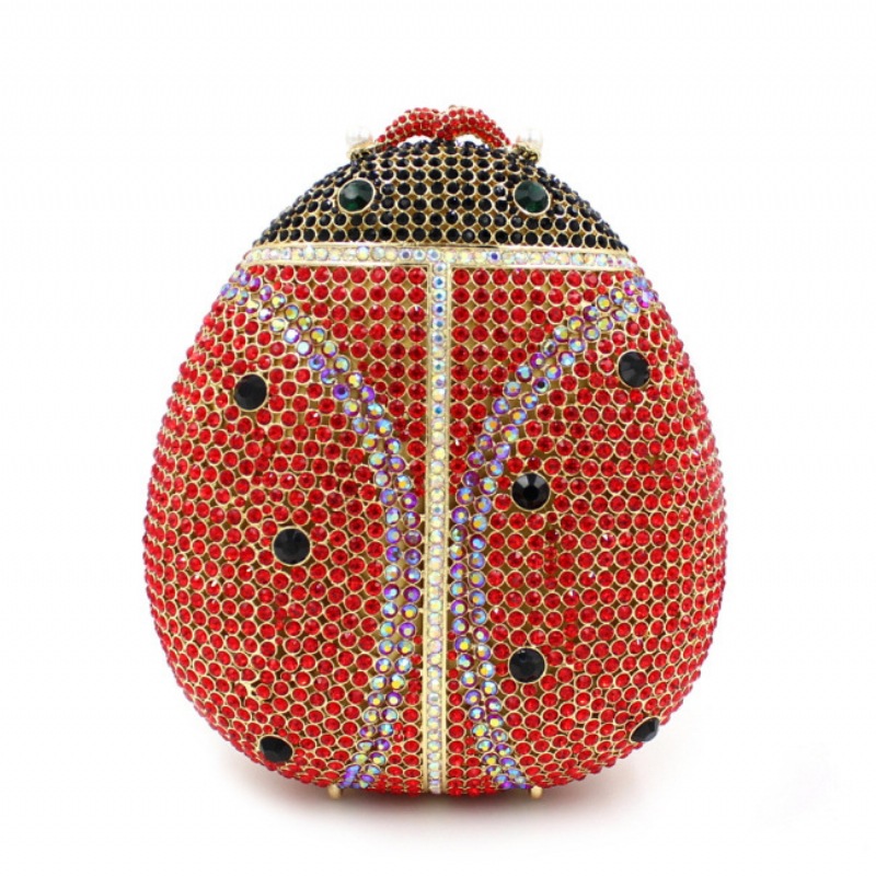 * Fuente transfronteriza de dibujos animados paquetes de diamantes para la cena en forma de escarabajo caja dura llena de paquetes de diamantes bolsas de diamantes de mano para mujeres