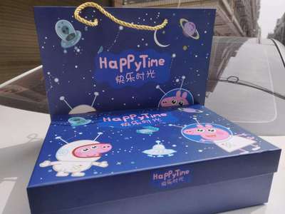 【厂家直销】卡通三家套礼盒套装宝宝满月周岁专用婚庆喜糖盒|ms