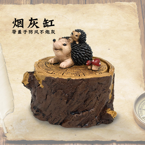 Cross-border foreign trade creative cartoon squirrel hedgehog koala owl animal ashtray home decoration gift