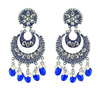 Long retro earrings with tassels, India