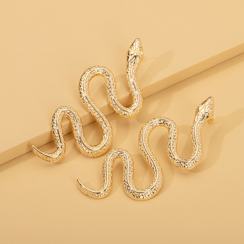 Snake Long Earrings Wholesale display picture 2