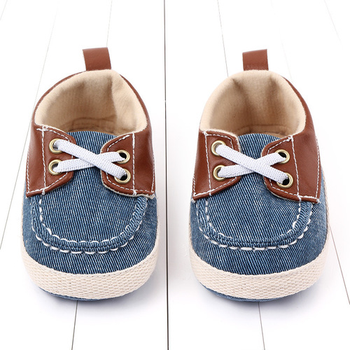 Spring and Autumn Newborn 0-12 Months Baby Shoes Anti-Slip Soft Sole Baby Learning to Walk Shoes Casual Baby Shoes 2408