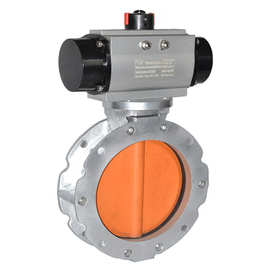 气动粉体蝶阀 铝合金气动蝶阀，水泥搅拌站专用