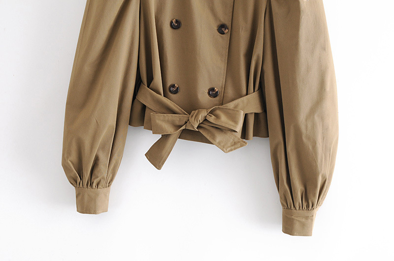   double-breasted short windbreaker jacket  NSAM3242