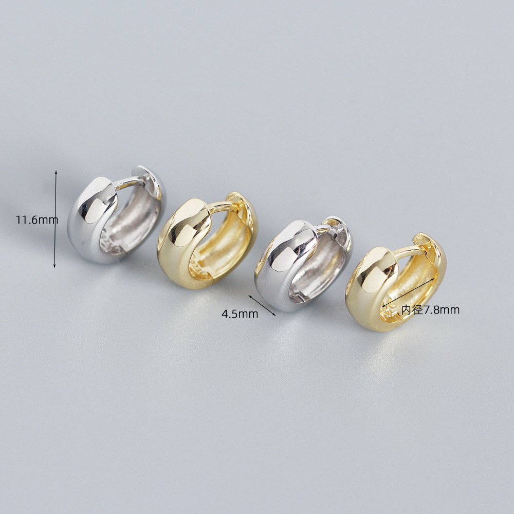 6g Weight 0.03µm Gold Plating Thickness Electroplating Gold Plating Process 925 Sterling Silver Ear Needle Material 18K Real Gold Plated, Platinum Plated Plating Material Zircon Inlay Material Earrings Classification 1 Pair Quantity Street Occasion 925 Sterling Silver Material Round Pattern Women'S Gender Fashion Style Polishing, Metal Craft 1 Pair 925 Sterling Silver Round Earrings 1