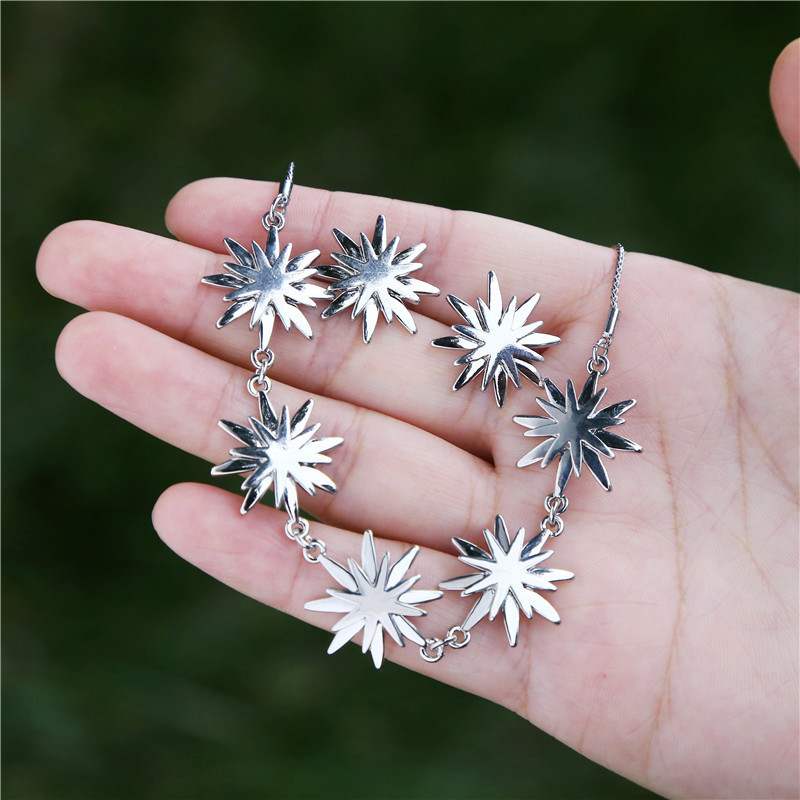 Sun Flower Bracelet Earrings Set display picture 4