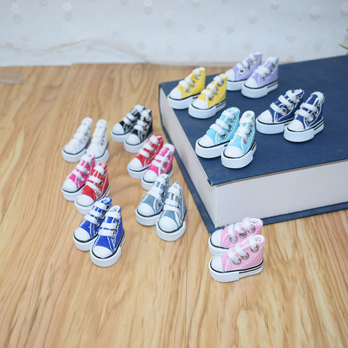 3.5CM small rag doll shoes 8 points bjd canvas shoes doll shoes accessories finger dance small shoes doll shoes
