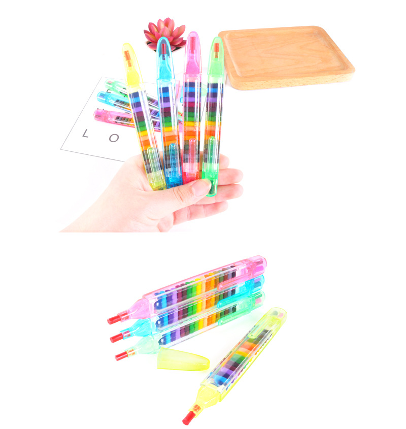 1 Piece Multicolor Class School Plastic Pastoral Crayon display picture 1