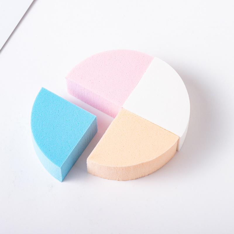 化妆海绵粉扑圆四切乳胶粉扑粉底海绵粉扑干湿两用化妆工具|ru