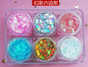 Nail sequins, gel, glue, decorations, jewelry, without glue, 6 pieces