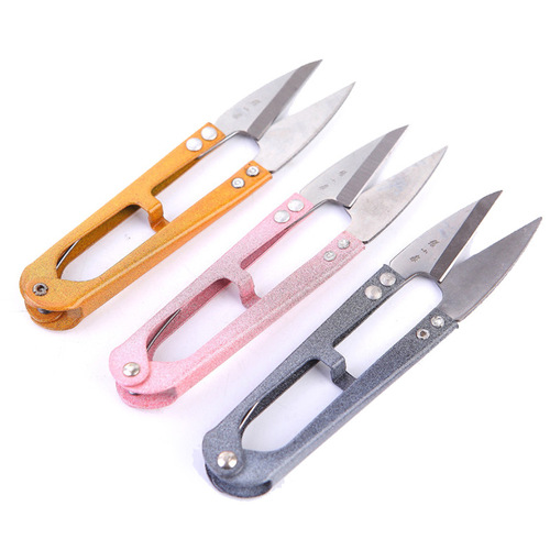 Zhang Xiaquan Spring Steel Scissors, Cross-Stitch Costume Cutting and Embroidery Scissors, U-Shape Thread Trimming Scissors TB-448S Small Scissors