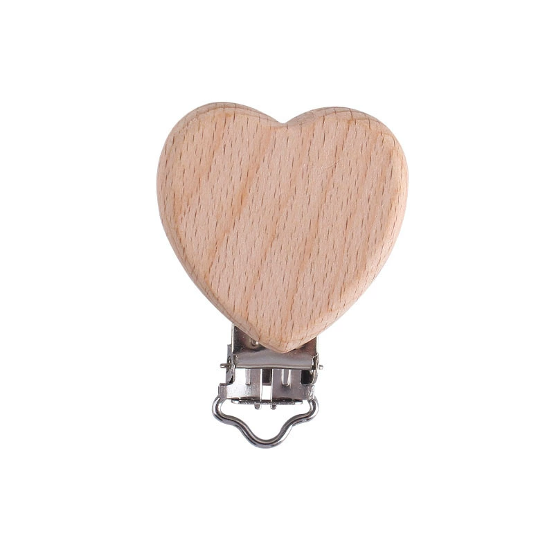 Children's cartoon safe protective wooden pacifier for new born with animals