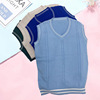 solar system JK Uniform school wind high school student school uniform Children's clothing sweater vest knitting V-neck Color matching Vest customized