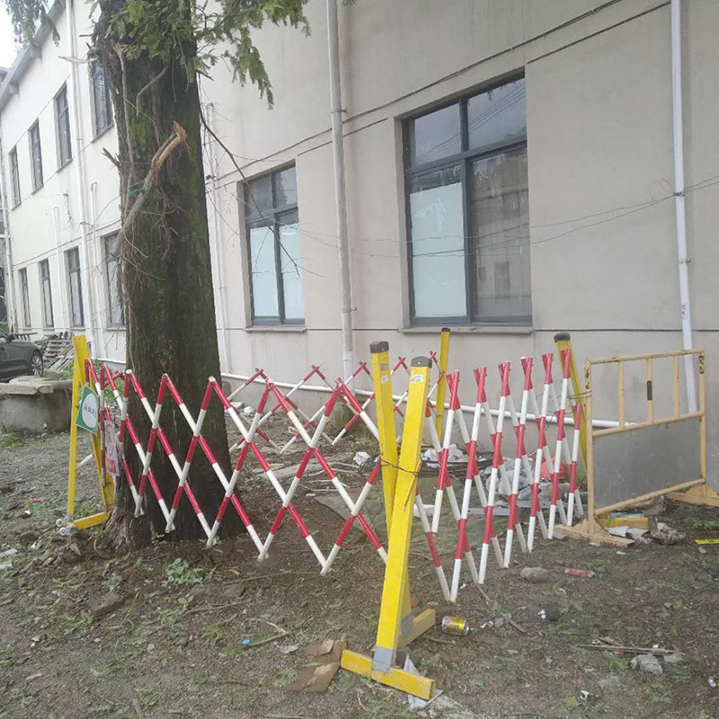 隔离绝缘圆管可移动围栏硬质伸缩玻璃钢防护栏施工电力折叠