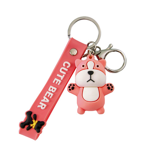 Adorable Hug Bear Keychain Car Keychain Ring for Men and Women Bag Hook Keychain Couple Small Gift