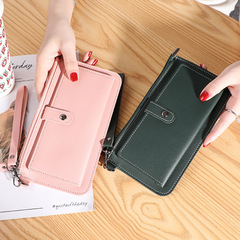 Factory direct sales new style bag women's long multi-functional zipper multi-card slot hand-held buckle zipper student wallet