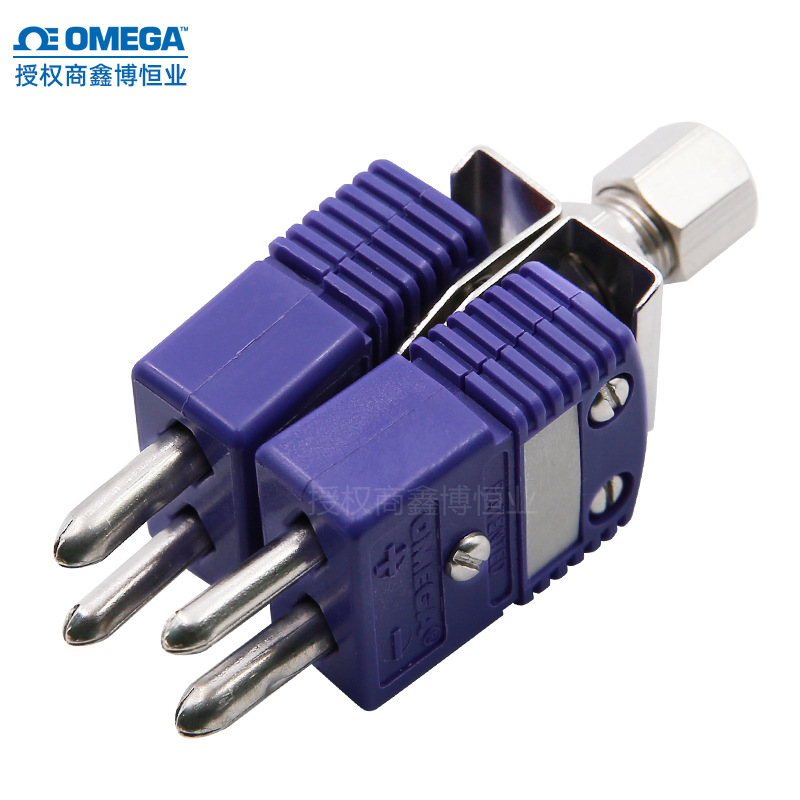 原装奥米佳铠装温度传感器插头双只热电偶插头OSTW-E-MDX-BRLK