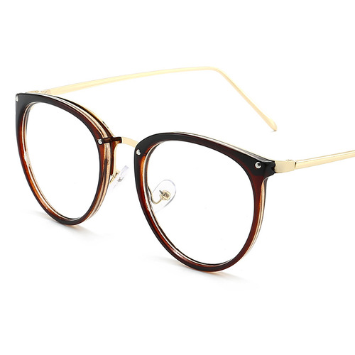 Cross-border new transparent retro glasses frames, men and women can wear myopia glasses frames, students' plain glasses 1097