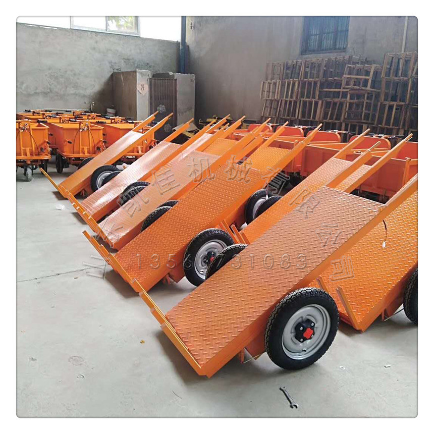 电动拉砖车 电动装窑车 多用途窑厂运输车 手推式两轮平板车