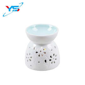 陶瓷高白瓷香薰炉镂空薰香精油炉香薰座创意家居工艺品多厂家直销