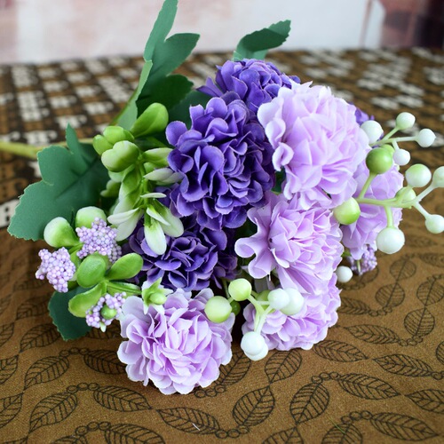 Flower chrysanthemum small handful artificial flower manufacturer home decoration wedding bouquet flower wall plant wall artificial flower
