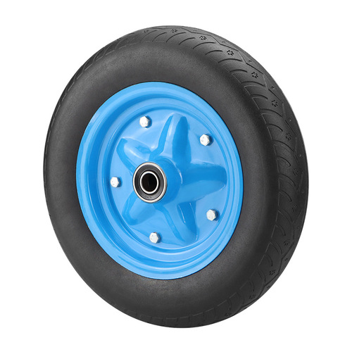 14-inch 300-8 plywood solid wheel silent rubber wheel heavy-duty construction site trolley bucket truck trailer wheel caster