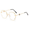 Cool coaxing new frameless cut -cut glasses frame pearl light flask border defense blue light flat glasses ladies anti -Blu -ray glasses