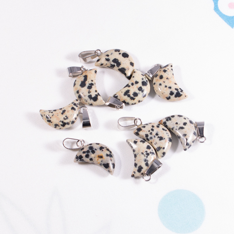 Fábrica al por mayor natural Rosa piedra Luna COLLAR COLGANTE DIY joyería haciendo pendientes accesorios de la joyería en stock