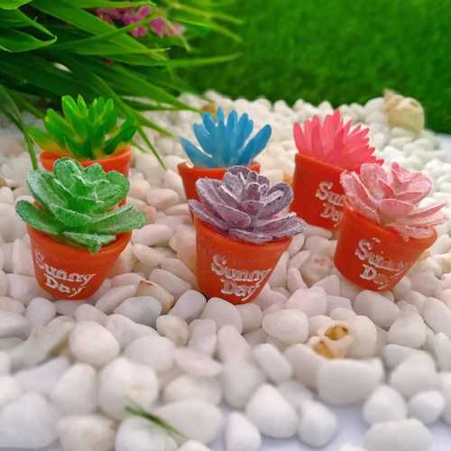 Dollhouse Accessories, Miniature Models, Micro Landscape Decorations, Miniature Succulent Plant Pots