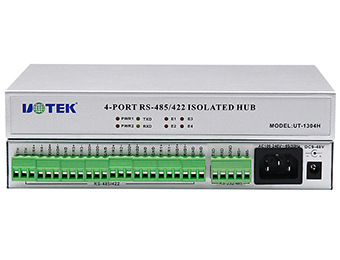 宇泰UT-1304H工业双电源RS-232/RS-485转4PORT RS-485/422集线器|ms