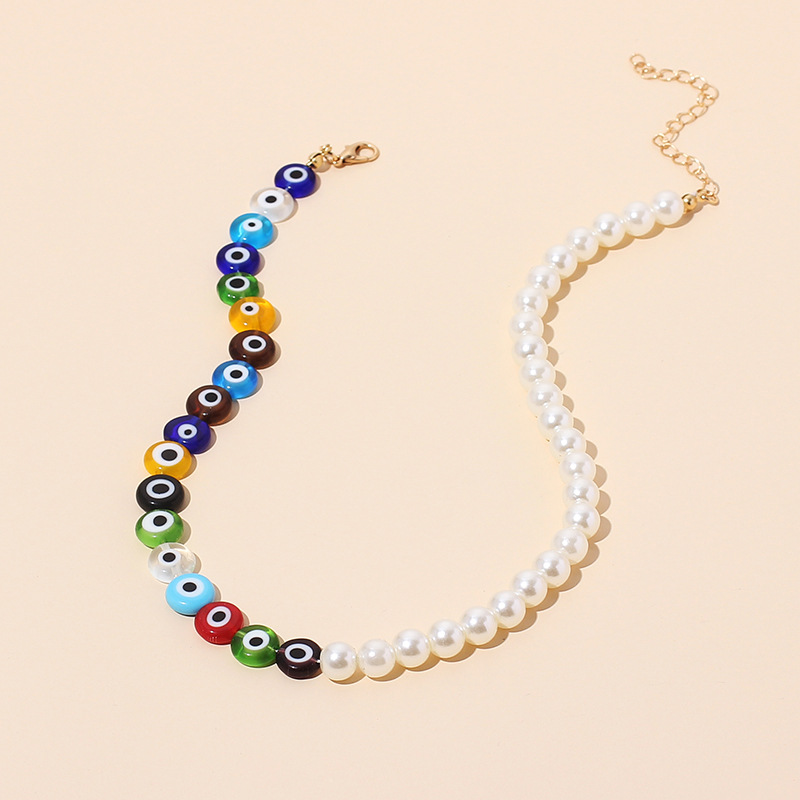 New  Pearl  Devil's Eyes  Necklace display picture 3