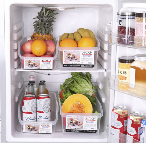冰箱无滑轮大收纳盒长方形抽屉式保鲜储物盒冷冻厨房家用蔬菜鸡蛋