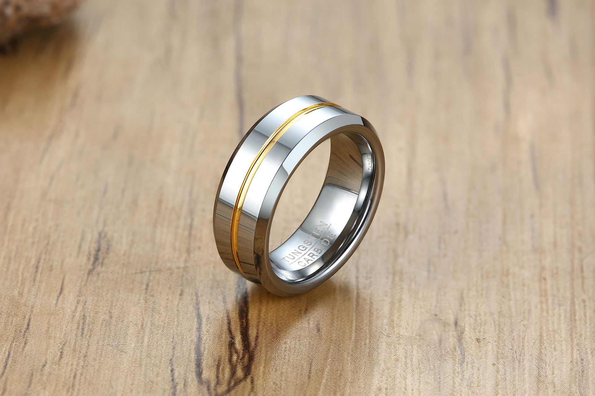 Fashion Letter Tungsten Steel Rings Plating Stainless Steel Rings