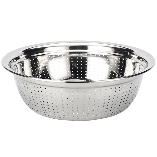 Home kitchen European rice washing sieve thickened non-magnetic stainless steel leaking basin multi-purpose vegetable basin fruit basin drain basin
