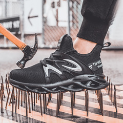 Cross-border wholesale summer men's safety shoes with steel toe cap, anti-punching, anti-piercing, breathable soft sole, lightweight and wear-resistant safety shoes