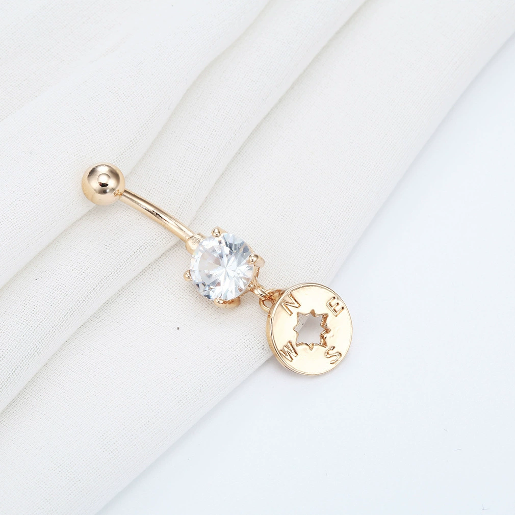 Цирконий, металлическая подвеска, пирсинг пупка, европейский стиль, AliExpress