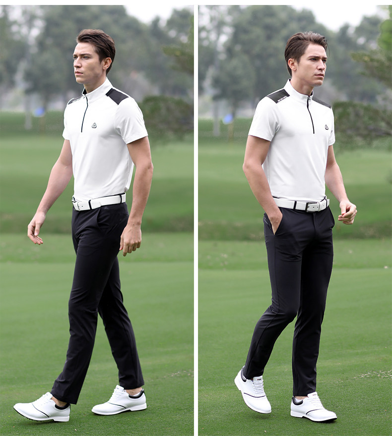 Áo thun golf nam ngắn tay thoáng khí nhanh khô — YF255-Đỏ Trắng, YF247-Áo màu xanh navy xám, YF263 ngắn tay trắng xám, YF255-Trắng Đen chi tiết 31